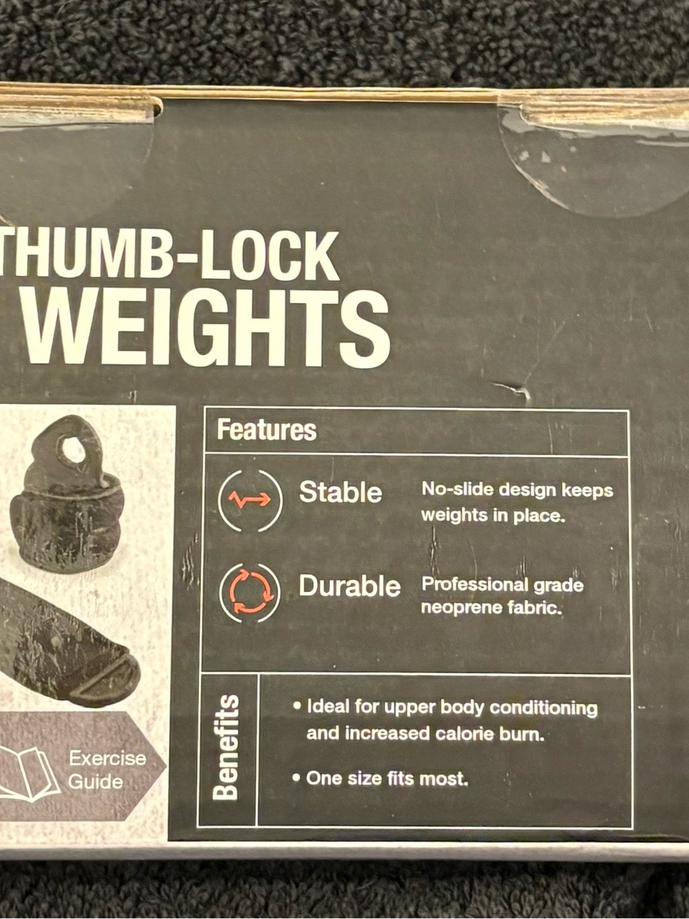 NWOT-SPRI Thumblock Wrist Weights. 2 - 2lb weights = 4lbs. Resistance & Cardio - Picture 5 of 5